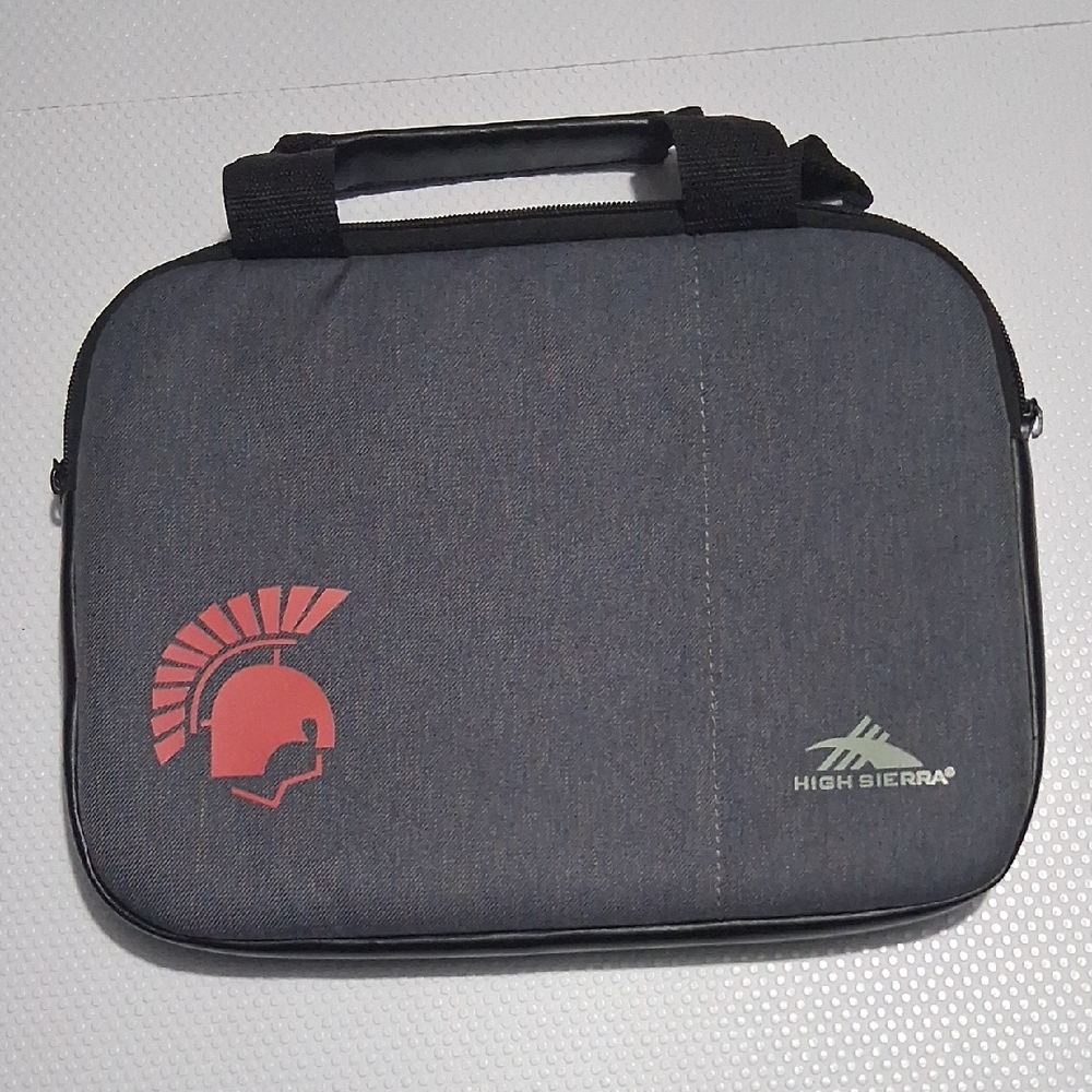 High Sierra Gray and Red Laptop Bag
